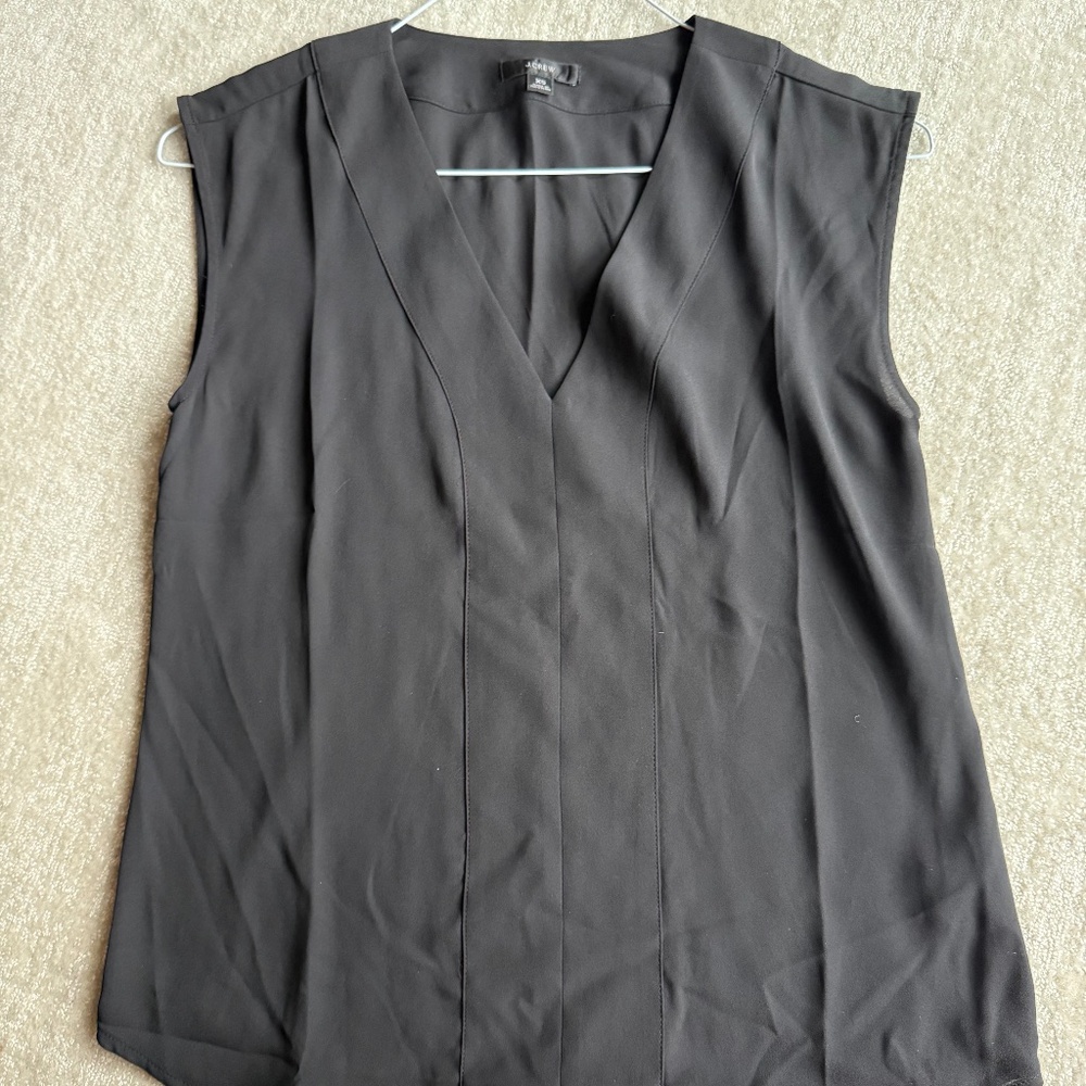 J Crew V-Neck Sleeveless Blouse
